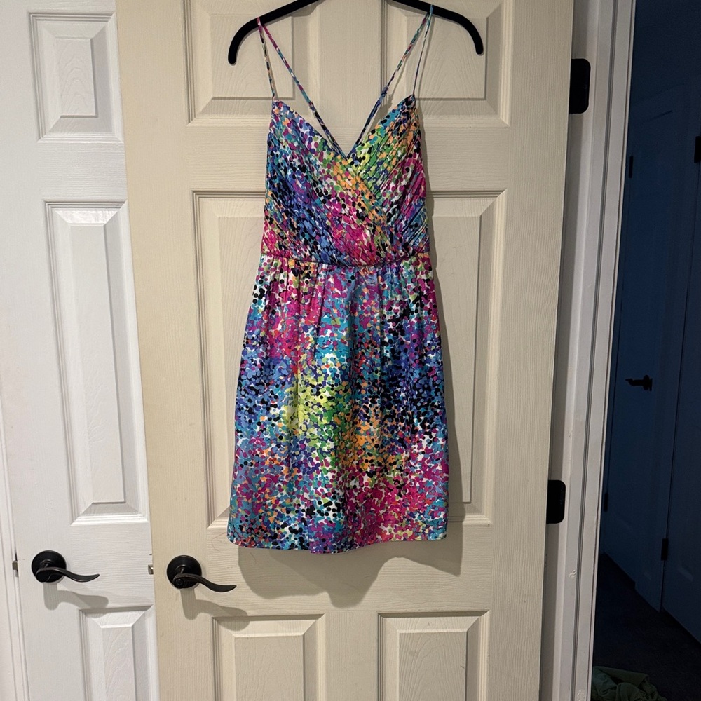 Shoshanna Multicolor Spaghetti Strap Dress